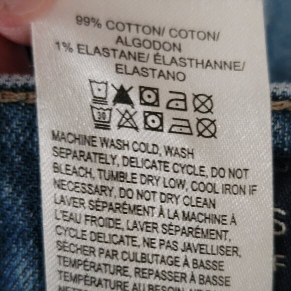 Lucky Brand Ladies Size 24 00 Blue Mid Rise Cut Off Distressed Shorts - Picture 9 of 9